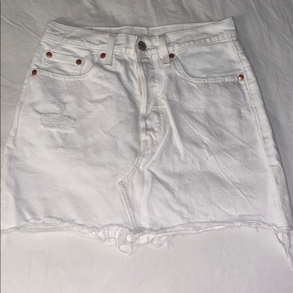 Levi's Denim High-Rise Deconstructed Jean Skirt